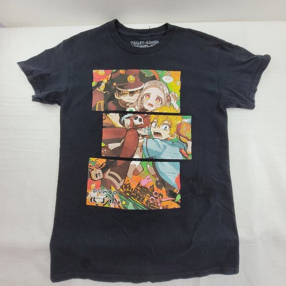 Toilet Bound Hanako-Kun Shirt Men's SM Black Manga Anime Graphic Goodie Two Slee - Picture 1 of 8